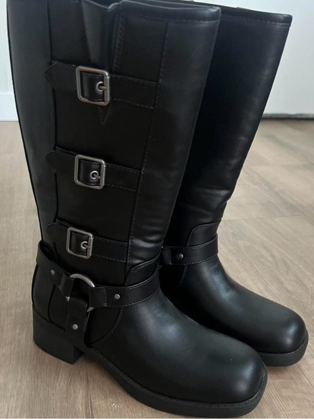 Classic Black Knee-High Riding Boots